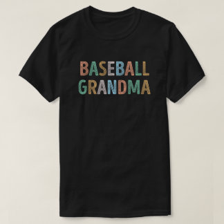 Camiseta Tipografía colorida Abuela de béisbol