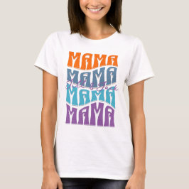 Camiseta Tipografía colorida del Día de la Madre nombran a