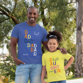 Camiseta Tipografía Colorida El Mejor Papá del Mundo
