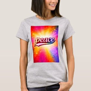 Camiseta Tipografía Colorida Inspiradora Paz