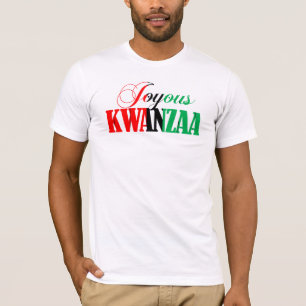 Camiseta Tipografía colorida Joyous Kwanzaa