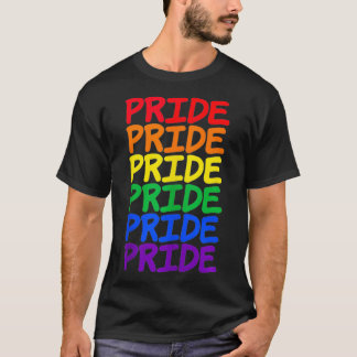 Camiseta Tipografía con bandera arco iris de orgullo para s