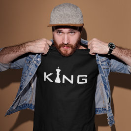 Camiseta Tipografía Cool King Jugador de Ajedrez
