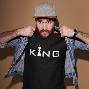 Camiseta Tipografía Cool King Jugador de Ajedrez