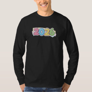 Camiseta Tipografía Cute Bubble 2026 – Caramelo Gloss Paste