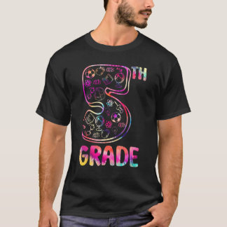Camiseta Tipografía De 5º Grado Primer Día De La Escuela T