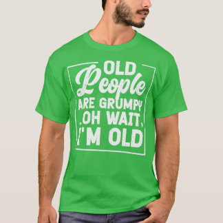 Camiseta Tipografía de anciano y abuelo gruñón