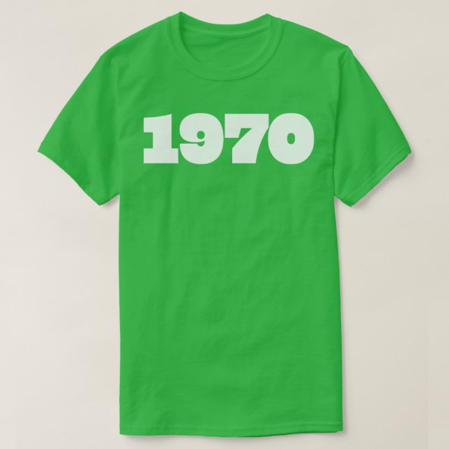Camiseta Tipografía De Año Retro De 1970 (Diseño del anverso)
