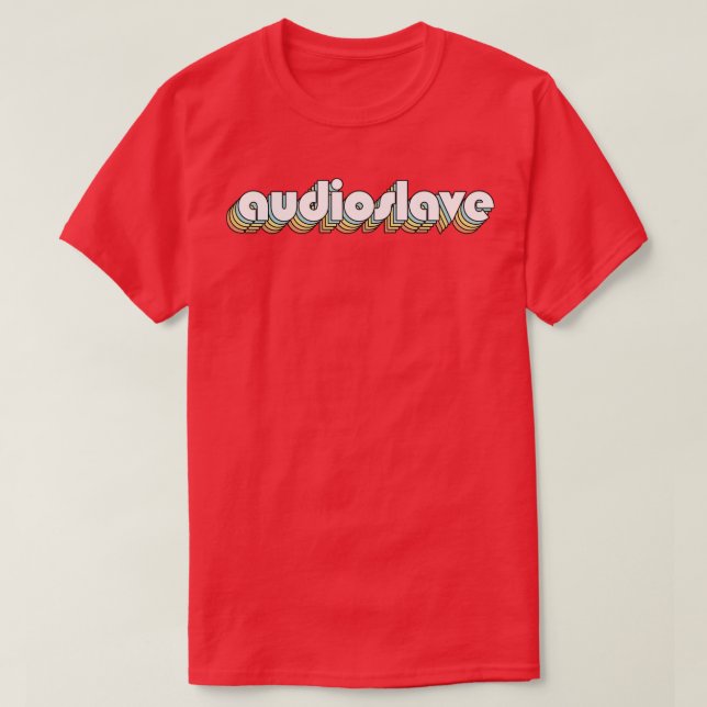 Camiseta Típografía de arcoiris retro para el audioslave es (Diseño del anverso)