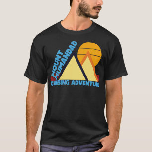 Camiseta Tipografía de aventuras de escalada en el Monte Mu