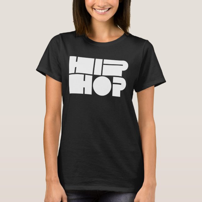 Camiseta Tipografía de bloque de Hip Hop (Anverso)