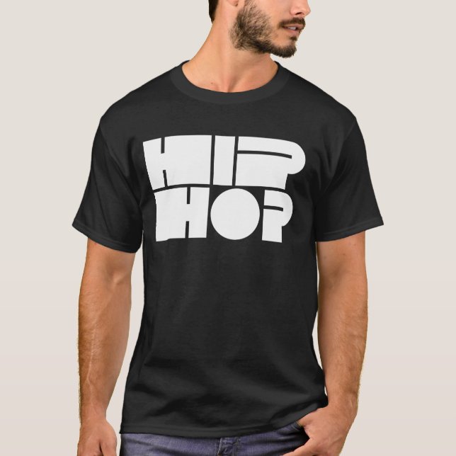 Camiseta Tipografía de bloque Hip Hop (Anverso)