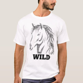 Camiseta Tipografía de Caballo Salvaje