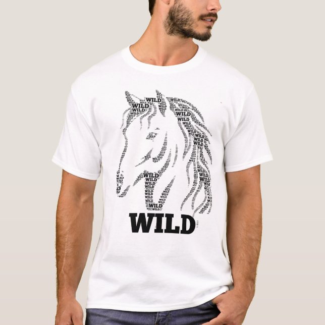 Camiseta Tipografía de Caballo Salvaje (Anverso)