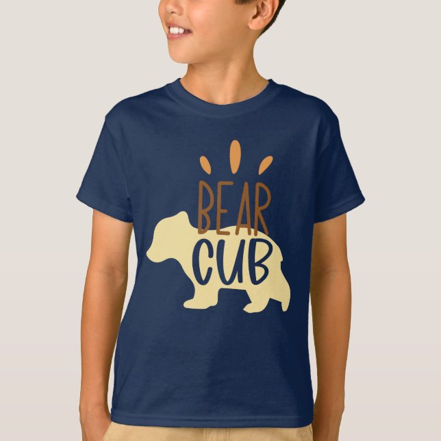 Camiseta Tipografía de cachorro de oso (Anverso)
