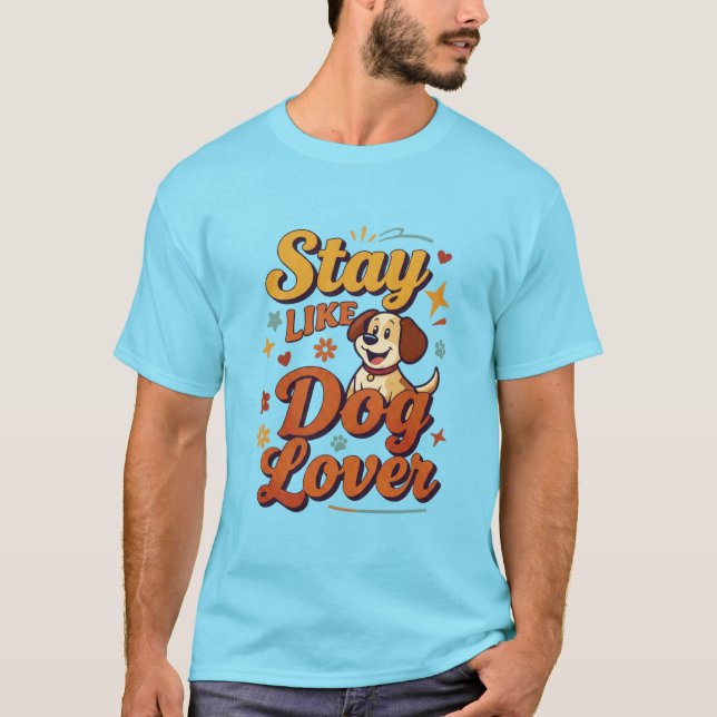 Camiseta Tipografía de cachorro lindo como perro (Anverso)