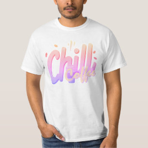 Camiseta Tipografía de Café Relajante Amante del Café Minim