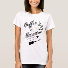 Camiseta Tipografía de Café y Máscara