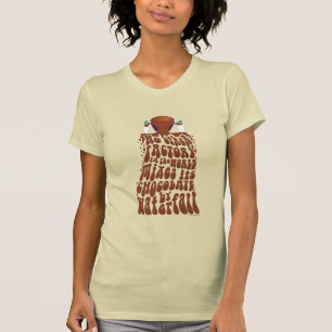 Camiseta Tipografía de cascada de chocolate Willy Wonka