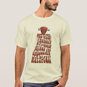 Camiseta Tipografía de cascada de chocolate Willy Wonka
