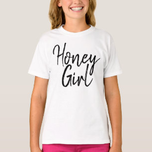 Camiseta Tipografía de Chica de miel Niños de raza negra y