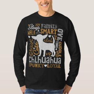 Camiseta Tipografía de Chihuahua Obsequio de adorno de perr