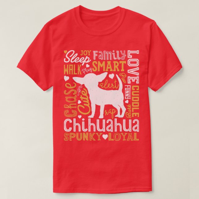 Camiseta Tipografía de Chihuahua para hombres mujeres Chica (Diseño del anverso)