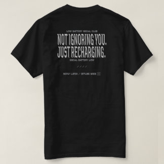 Camiseta Tipografía de Cita de Batería Social Divertida