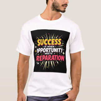 Camiseta Tipografía de Cita de Éxito Motivacional para Cami
