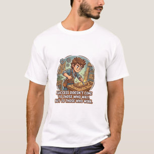 Camiseta Tipografía de Cita Motivacional de Éxito Laboral