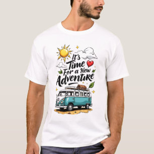 Camiseta Tipografía de citas de aventuras de moda