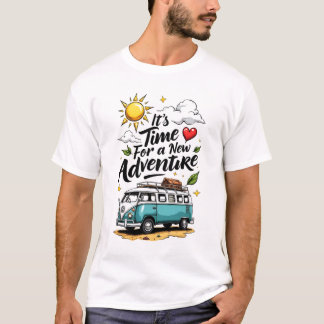 Camiseta Tipografía de citas de aventuras de moda