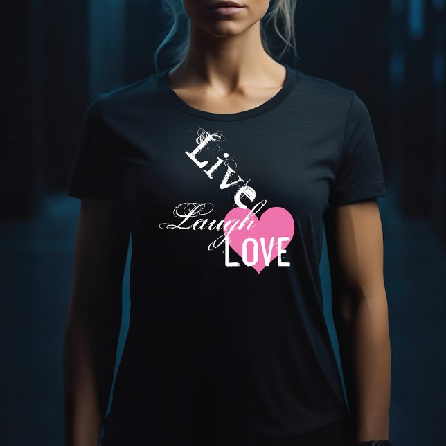Camiseta Tipografía de citas de Live Laugh (Subido por el creador)