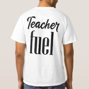 Camiseta Tipografía de combustible para profesores
