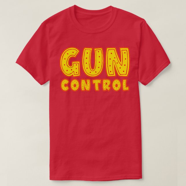 Camiseta Tipografía de control de armas (Diseño del anverso)