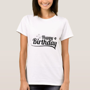 Camiseta Tipografía de Cumpleaños Frases