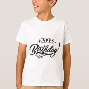 Camiseta Tipografía de Cumpleaños Frases