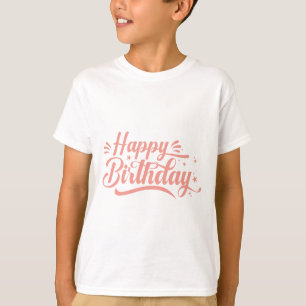 Camiseta Tipografía de Cumpleaños Frases