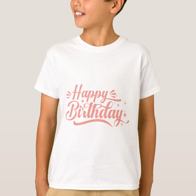 Camiseta Tipografía de Cumpleaños Frases (Anverso)