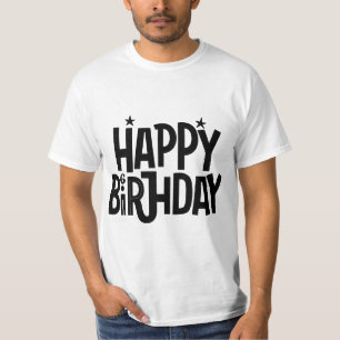 Camiseta Tipografía de Cumpleaños Frases