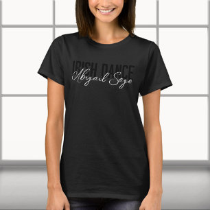 Camiseta Tipografía de danza irlandesa personalizada