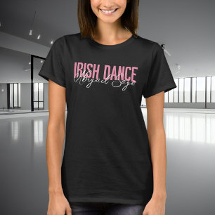 Camiseta Tipografía de danza irlandesa personalizada