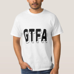 Camiseta Tipografía de Declaración Negra y Blanca GTFA Bold