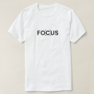 Camiseta Tipografía de desenfoque de lente de cámara minima