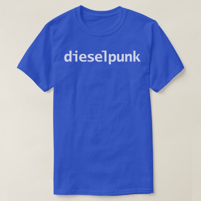 Camiseta Tipografía de Dieselpunk Texto blanco (Diseño del anverso)