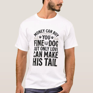 Camiseta Tipografía de diseño de cita de amor de perro vint