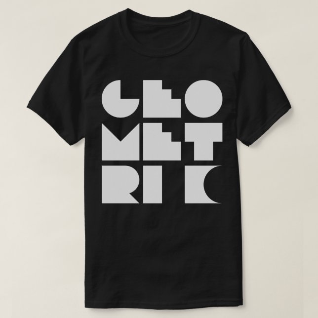 Camiseta tipografía de diseño geométrico (Diseño del anverso)