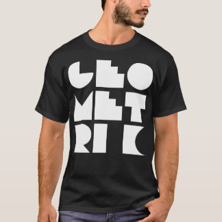 Camiseta tipografía de diseño geométrico