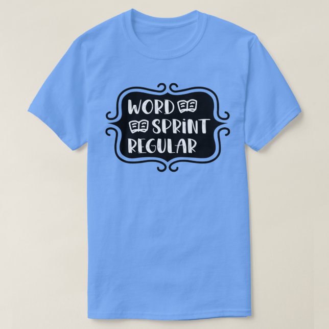 Camiseta Tipografía de escritura regular de Word Sprint 1 (Diseño del anverso)