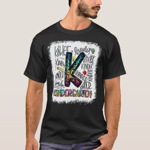 Camiseta Tipografía De Escuela Infantil Blanqueada Profesor